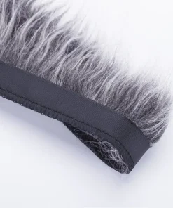 Fake Faux Two-Tone Fur Woolly Fringe Trimming on Satin Ribbon, Fleecy Thick Pile Trim, 7 Colours 6-8cms deep