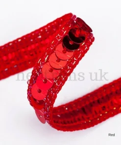 Sequin Ribbon Trimming Tape Border 10mm,Single Line Embellishment Neotrims