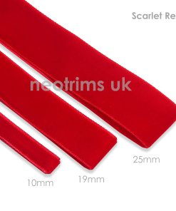 Velvet Ribbon Luxury Soft Velour Trimming Tape for Crafts, Sewing, Decoration – Soft & Stylish, 32 Colour Options, 10mm/19mm/25mm Width, Oeko-Tex Certified.