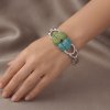 💎 HEARTS Cuff Bangle Jewellery,Adorned with Swarovski Crystal Elements,14K Gold Plated Bracelet.Gift Idea Her Birthday Anniversary Janeojewels - Thumbnail Image 16