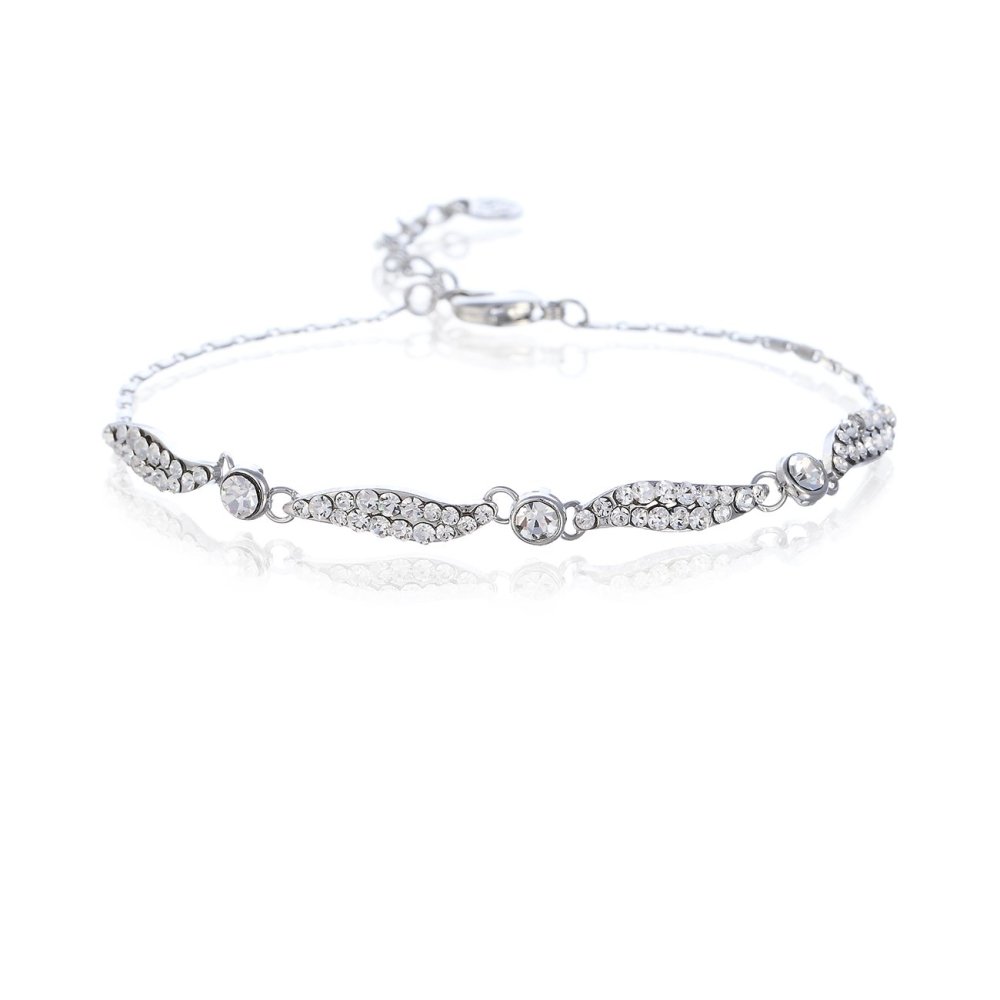 💎Vintage Crystal Chain Bracelet Jewelry,Swarovski Crystal Elements on 14K Gold Plated Chain Christmas or Anniversary Gift Idea for Her,Sale - Image 2