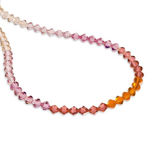💎 Swarovski Crystal Elements Necklace Bicone Cut Crystals MultiColour Necklace, Classic Contour Vintage Style. Gift Idea for Her Christmas, SALE - Image 1