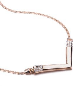 💎 Real Mother of Pearl Necklace Bracelet Set, Swarovski Crystal Elements Contemporary Jewellery Gift Idea, Christmas, 14K Rose Gold or Rhodium