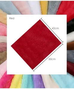 Faux Fur Fabric Fat Squares 50x42cm,Fluffy Furry Plush Material,10mm Pile Cuddly Luxury Handle.Crafts,Apparel,Costume,25 Colours,Neotrims