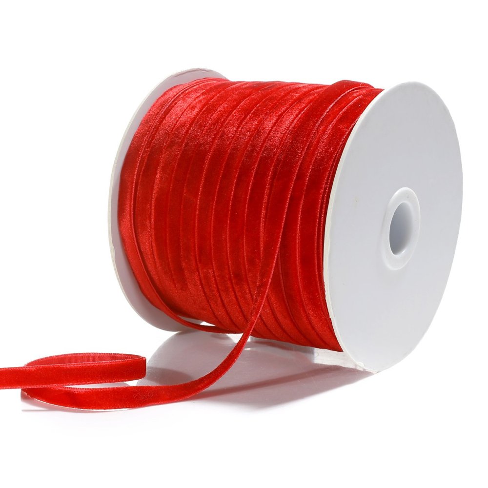 Velvet Ribbon 7mm (¼ Inch),Luxury Velour Flat String Braid Wedding Bridal Decoration,Ties,Thong Trim Jewelry Necklace Craft Trimming,Neotrim - Image 1