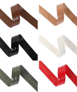 Patent Faux Leather PU Tape Trim Ribbon Strap Strip, Strong Shiny Gloss Finish, Folded Glued Back, 6 Colours,10mm 20mm Width Sizes, Neotrims UK.