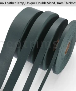 Faux Leather Strap Binding Ribbon Trim Double Sided Thick Trimming Flat Tape Cord in 15 Colors Strong Upholstery Strips 10mm 20mm 30mm 50mm