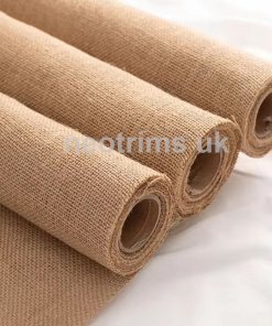 Natural Hessian Fabric Extra Wide 63” 160cm Width, Jute Burlap Cloth for Upholstery Craft Table Runners Garden Weddings Décor