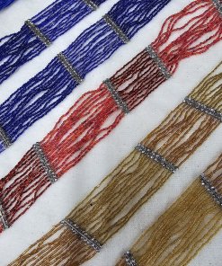Beaded Tie Belts Bugle and Round Glass Beads Decorative Belly Dance Style JOB LOT CLEARANCE Theatre Costume Crafts or Cut & Sew Accessory