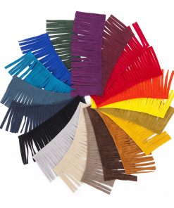 Vegan Faux Suede Leather Tassel Cut Fringe Trimming, Soft Version Clearance, Cowboy Western Fringe, 4.5cm Deep, Boho Chic Style Edge Ribbon